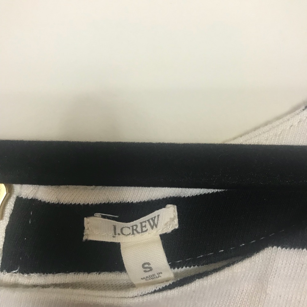 ✨J.Crew Black/White Back-Zip Long-Sleeve Pullover - Picture 3 of 4